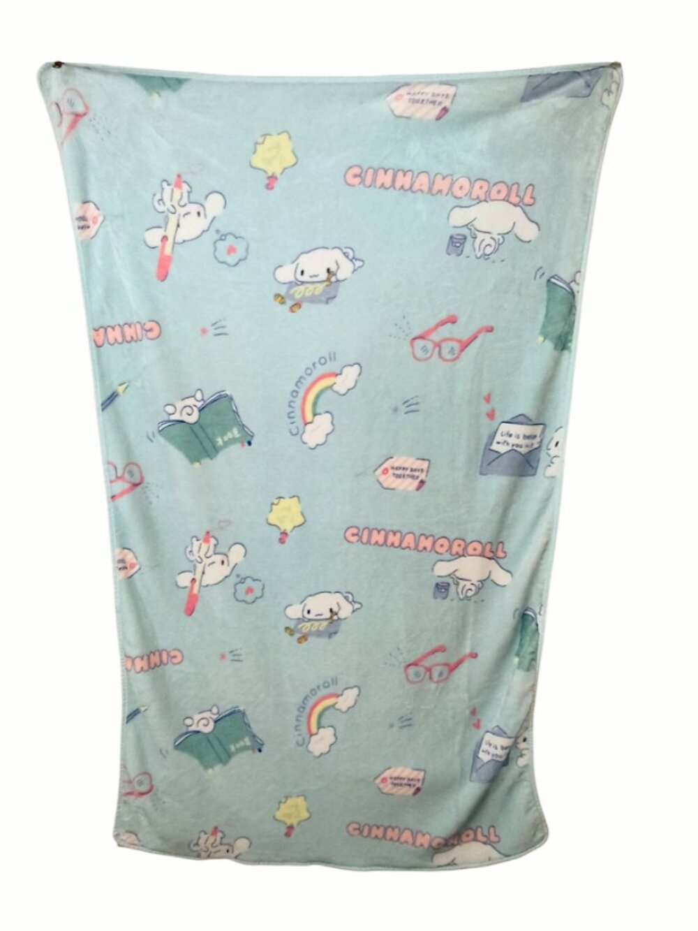 Sanrio Cinnamoroll Snap Button Throw Soft Blanket 38" X 58"